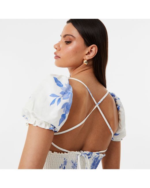 Jack Wills Blue Tie Back Top