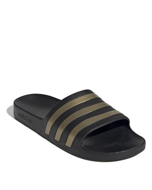 Adidas Black Adilette Aqua Slide