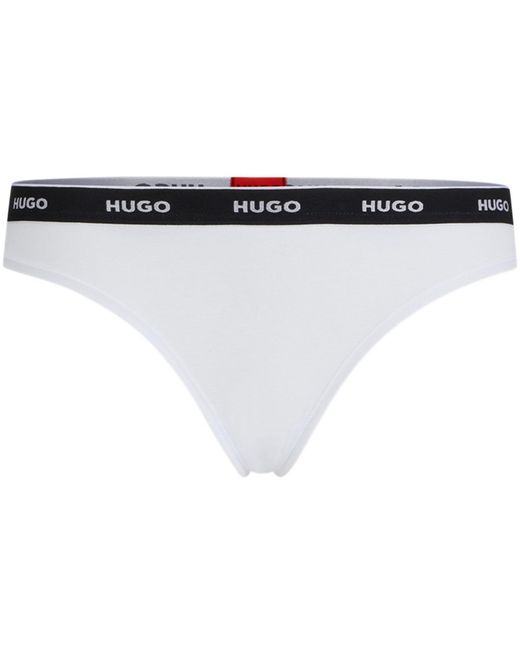 HUGO Black Regular Rise Thong