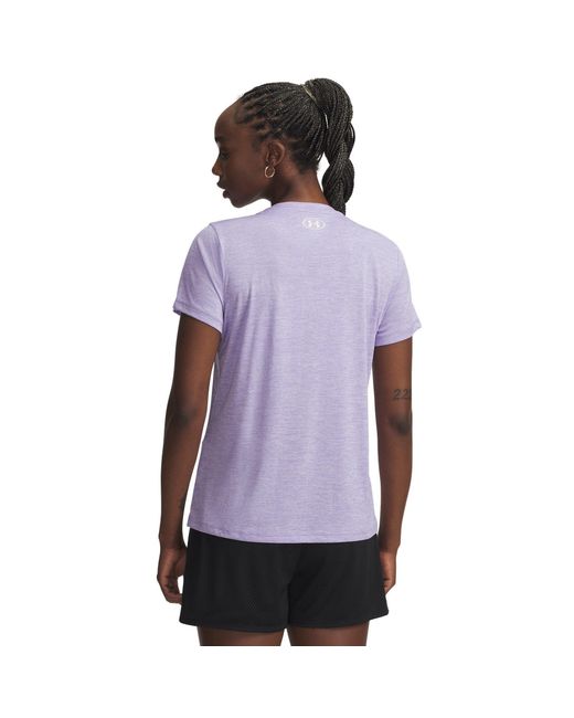 Under Armour Purple Tech Twist V-Neck Short Sleeve