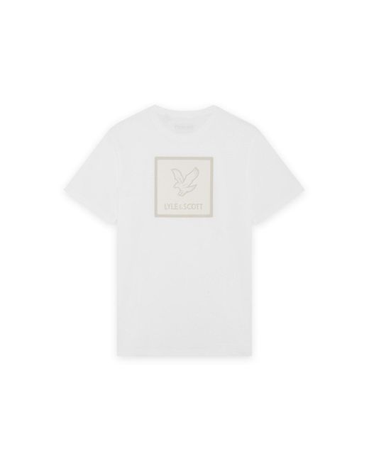 Lyle & Scott White Lyle & Scott Back Graphic T-Shirt for men