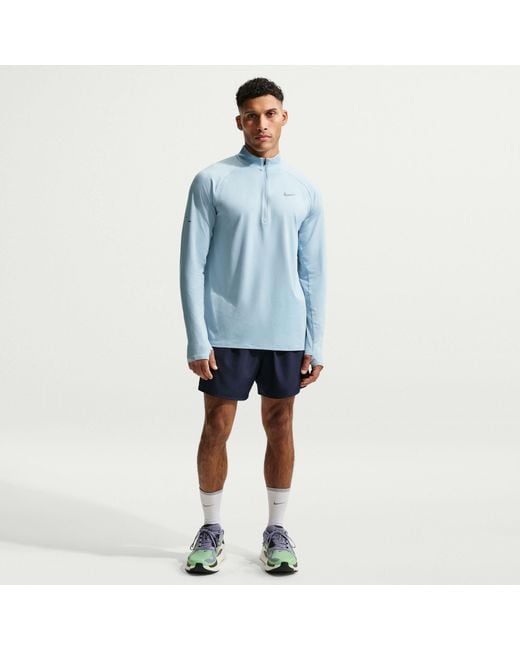 Nike Blue Stride Half Zip Top for men