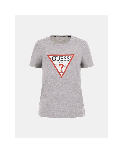 Guess Gray Short Sleeve Crew Neck Original Slim Fit T-Shirt