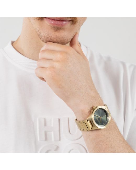 HUGO Metallic Gents #Lit Bracelet Watch for men