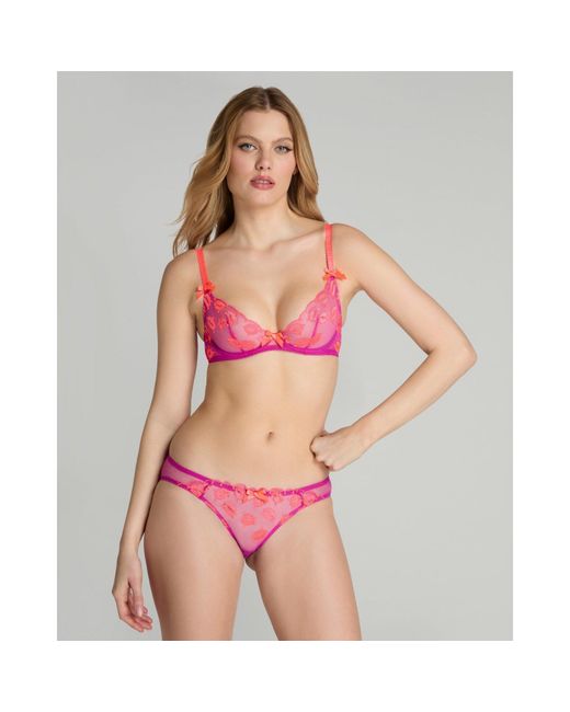Agent Provocateur Pink Ottiliee Plunge Underwired Bra