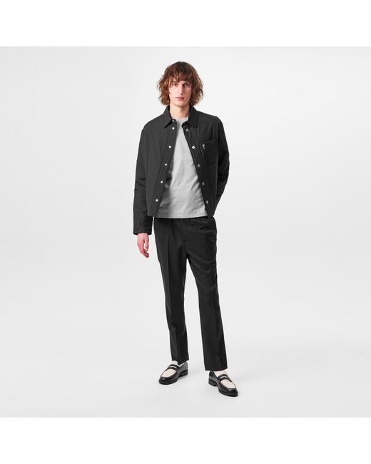AMI Black Ami De Coeur Padded Water-Repellent Long Sleeve Overshirt for men