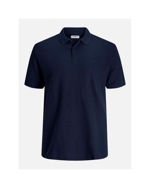 Jack & Jones Blue Austin Short Sleeve Polo Shirt for men
