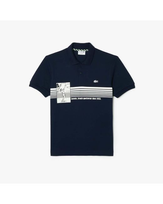 Lacoste Blue French Made Classic-fit Polo Shirt for men