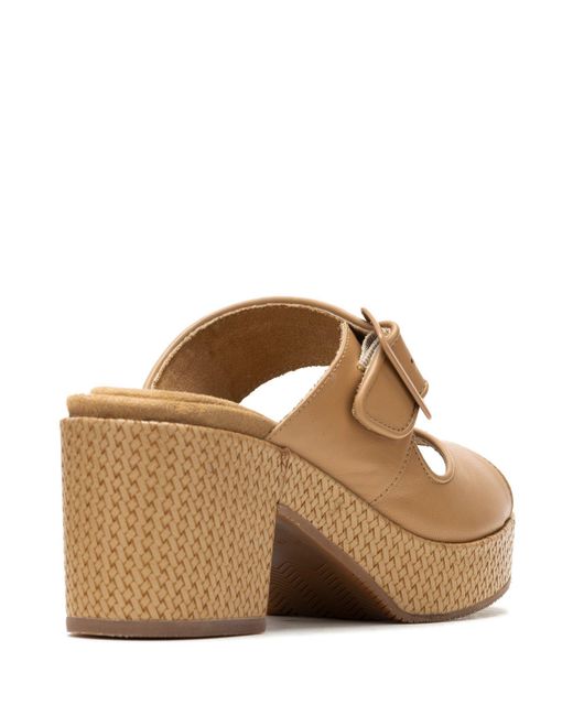 Hush Puppies Brown Poppy Buckle Slide