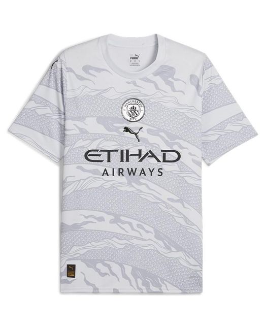 PUMA Gray Manchester City Fc Year Of The Dragon Shirt 2023 2024 Adults for men