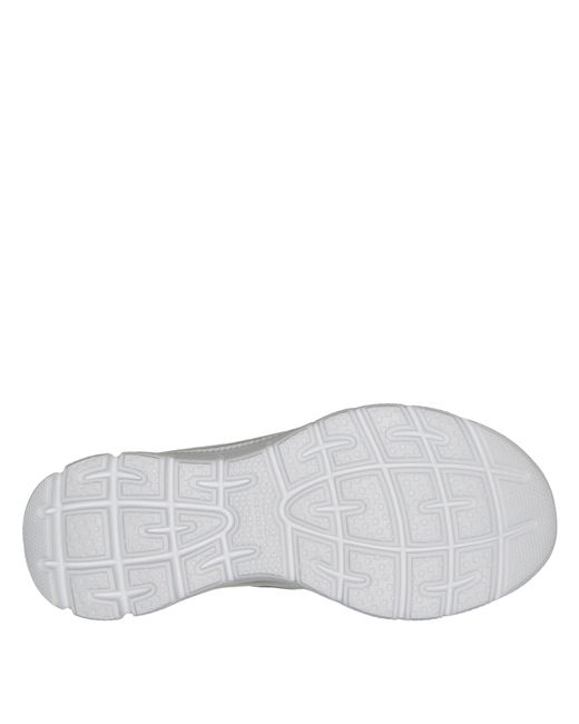 Skechers White Mesh Bungee Glitter Print Slip On Trainers