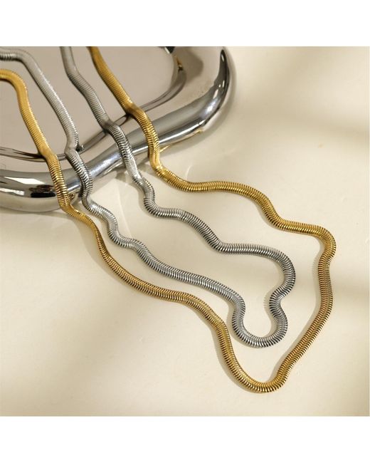 Inicio Metallic Waterproof Snake Chain Necklace for men