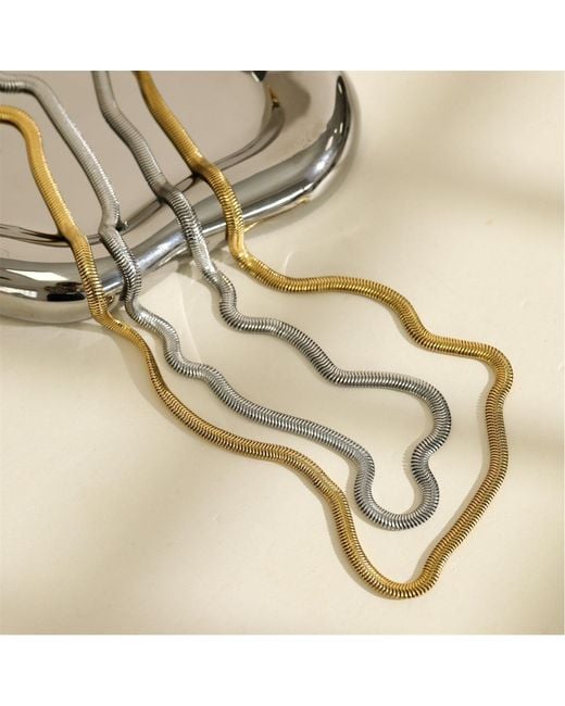 Inicio Metallic Waterproof Snake Chain Necklace for men