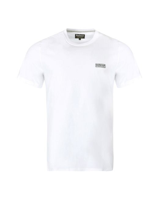 Barbour White Small Logo T-Shirt for men