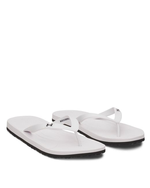 Under Armour White Pool Sliders for men