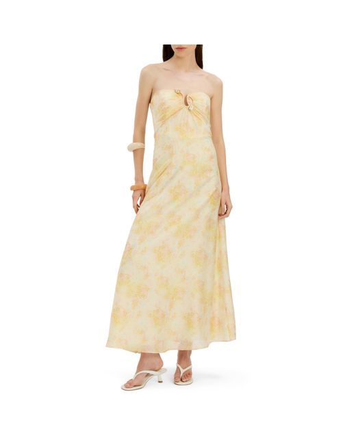 Bardot Metallic Amina Strapless Maxi Dress