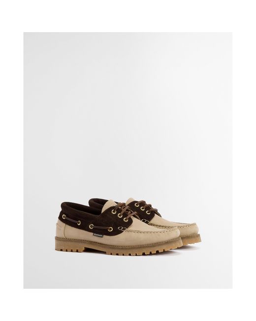 Barbour Brown Re-Engineered Deck Boat Shoes for men