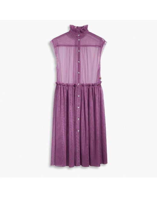 Levi's Purple Levi's Radical Mock Neck Sleeveless Midi Dress