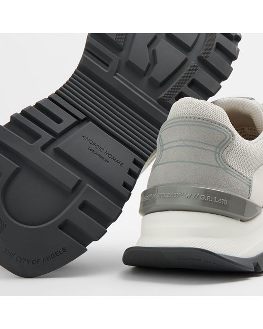 Android Homme White Multi-Material Chunky Trainers for men