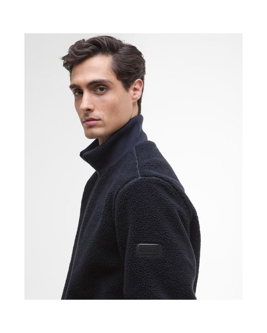Barbour Blue Dinstone Fleece Long Sleeve Teddy Coat for men