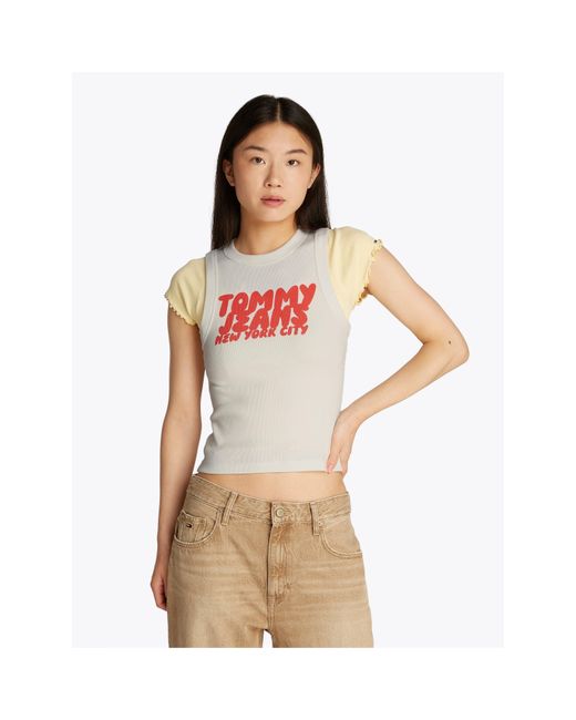 Tommy Hilfiger White Slim Tank Vest