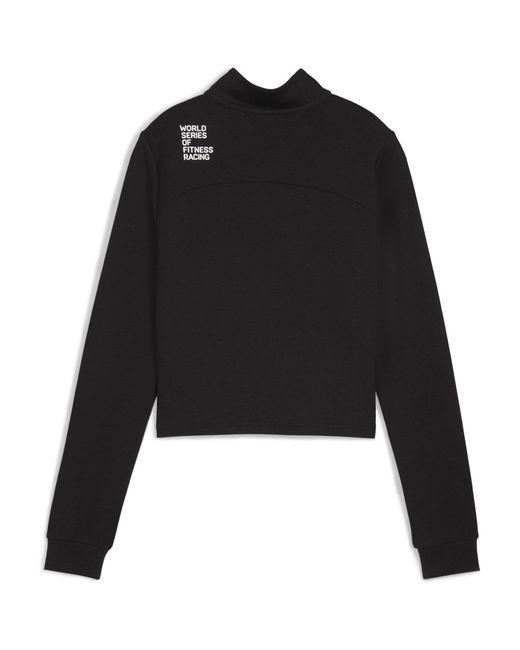 PUMA Black Hyrox Long-Sleeve Performance Gym Top