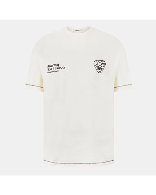 Jack Wills White Superior Regular Fit T-Shirt for men