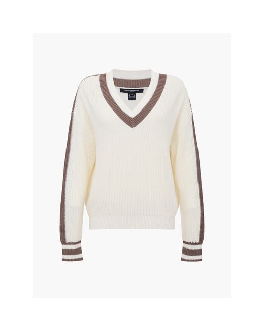 French Connection White Crew Neck Jumper