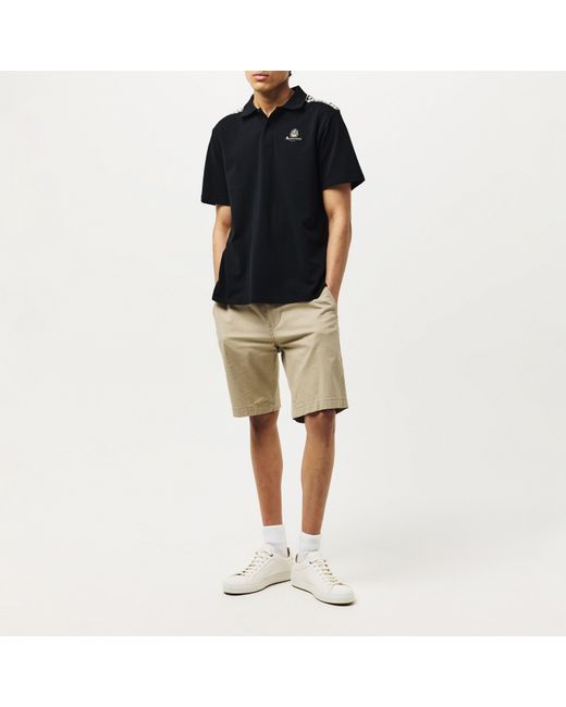 Aquascutum Black Short Sleeve Polo Shirt for men