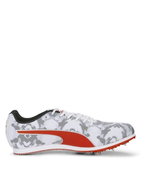 PUMA White Evospeed Star 8 Track Running Spikes for men