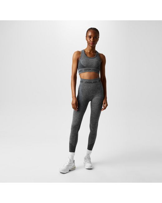 Everlast Black Seamless Logo Yoga Pants