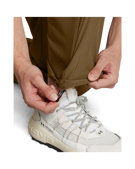 Under Armour Brown Vibe Woven Open Hem Fleece Joggers for men