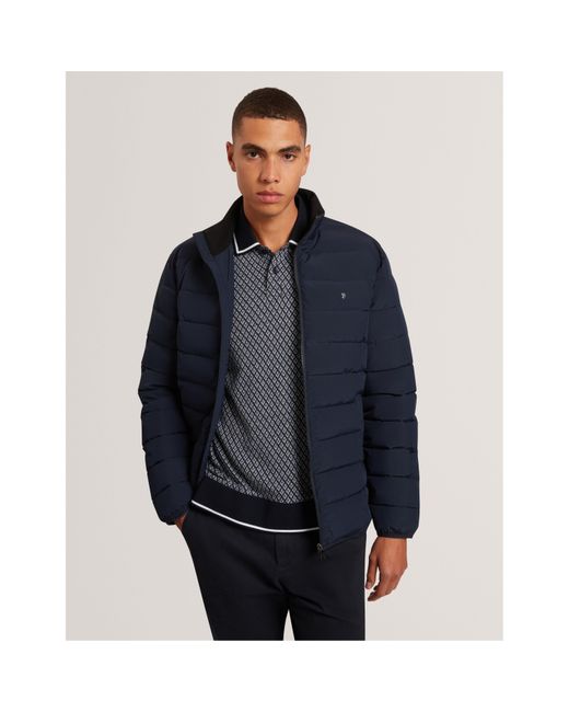Ted Baker Blue Lightweight Puffer Jacket for men