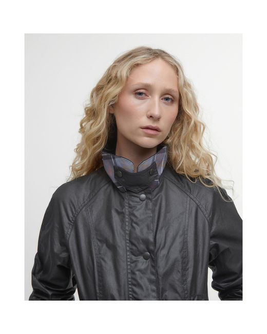 Barbour Gray Beadnell Wax Jacket