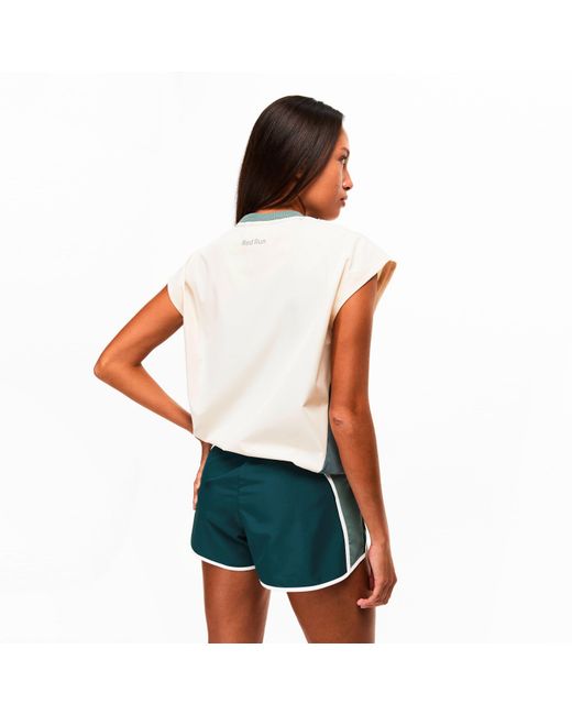 Red Run White Skyline Windbreaker Top