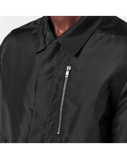 Rick Owens Black Structural Overshirt for men