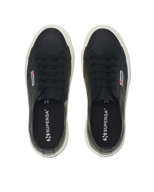 Superga Blue Nappa Canvas Low Trainers