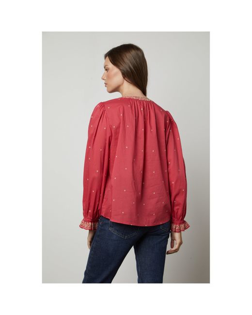 Velvet By Graham & Spencer Red Regular Fit T-Shirt