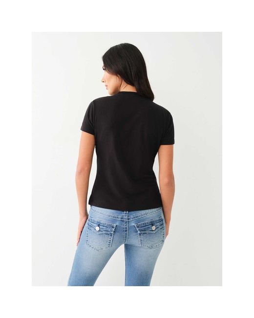 True Religion White Slim Crew Neck Logo T-Shirt