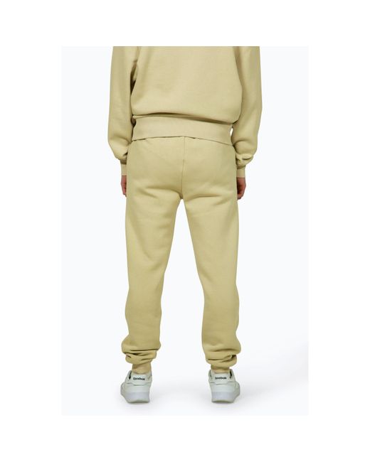 Hype Yellow Boxy Closed Hem Fleece Jogger for men