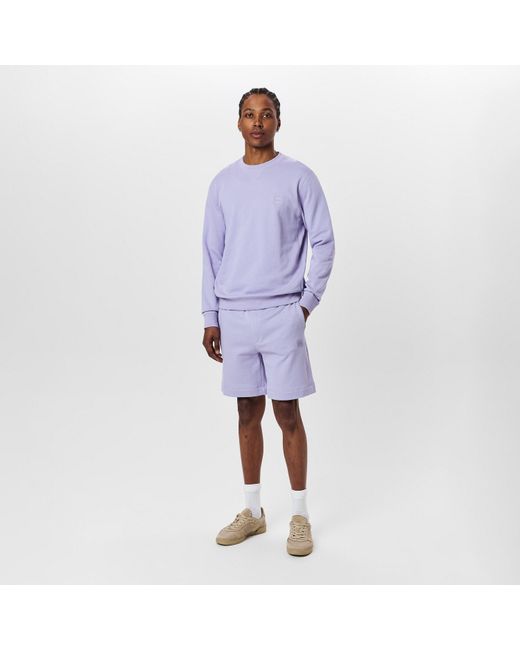 Boss Blue Mid-Length Elasticated Drawstring Fleece Shorts for men