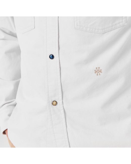 Jacob Cohen White Long Sleeve Pocket Tailored Fit Shirt for men