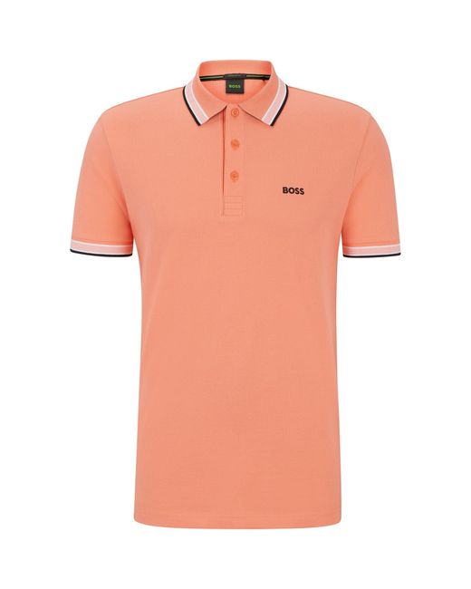 Boss Orange Paddy Polo Shirt With Contrast Tipping for men