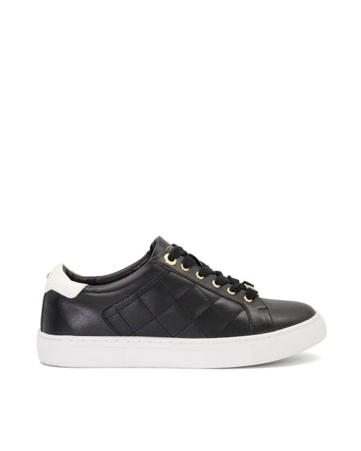 Dune Black Ellenar Quilted Trainers Size 3