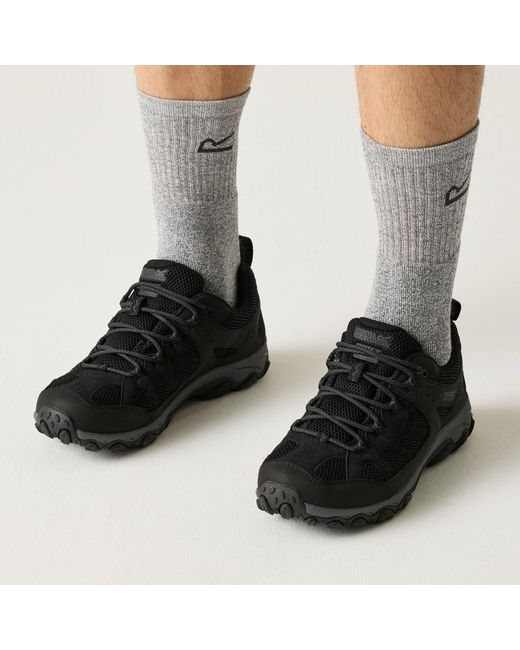 Regatta Black Edgepoint Iv Low Waterproof Walking Shoes for men