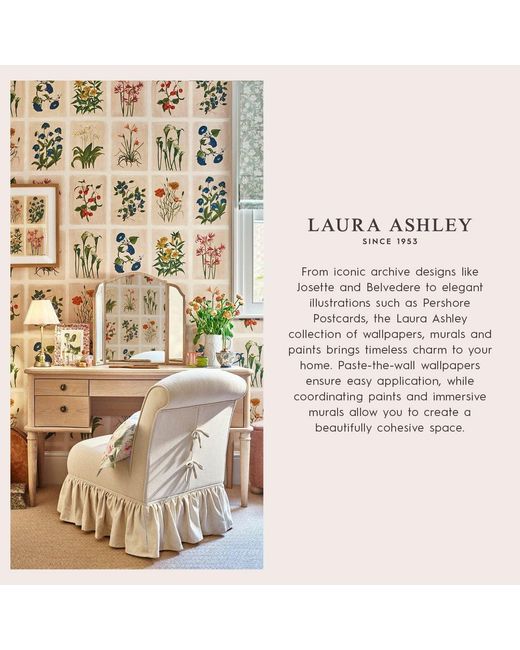 Laura Ashley Blue Belvedere Midnight Fixed Size Mural
