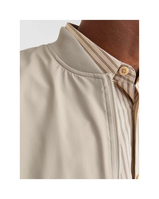 Jack & Jones White Charge Bomber Jacket for men