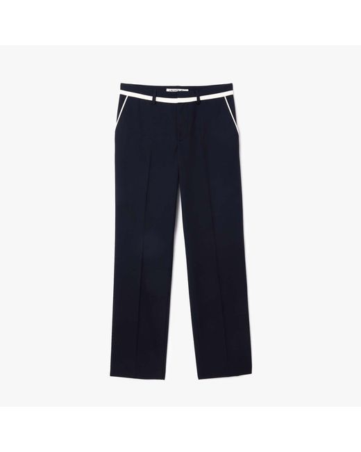 Lacoste Blue Straight-fit Badge Detail Suit Pants for men