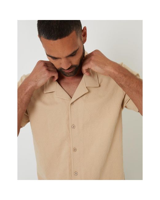 Threadbare Brown Darvel Short-Sleeve Patterned Shirt for men
