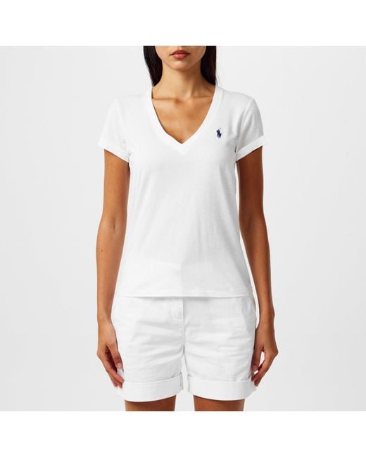 Polo Ralph Lauren White V-Neck T-Shirt